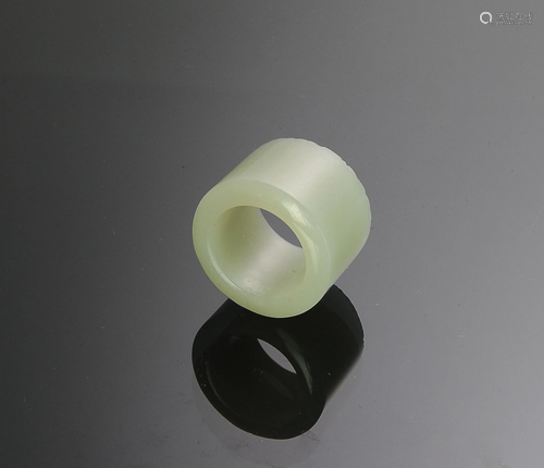 Chinese Jade Archer's Ring, Mid-Qing