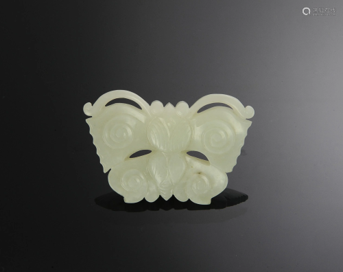 Chinese White Jade Butterfly, 18â€“19th Century