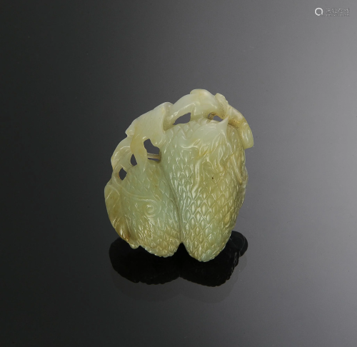Chinese Jade Lychee Fruit Carving, 18th Century