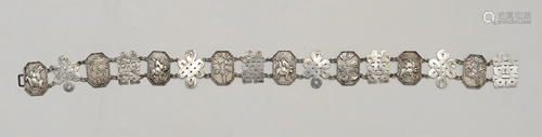 Chinese Metal 16-Link Belt, 19th Century