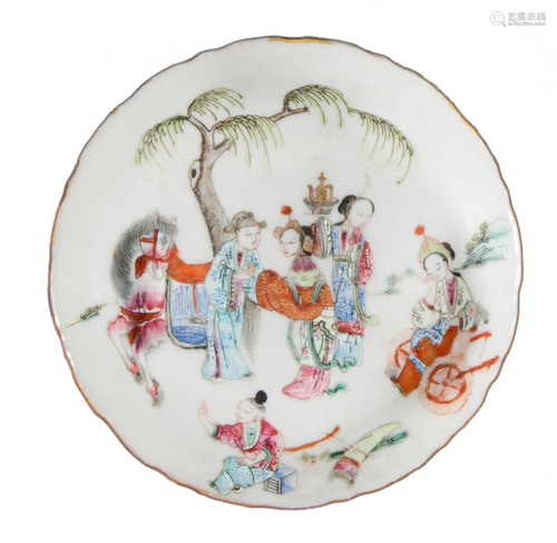 Pair of Chinese Famille Rose Dish, Tongzhi