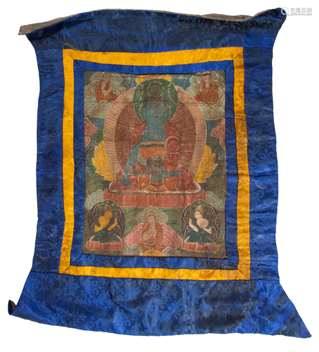 Thangka with Seated Buddha