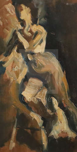 § Sherree Valentine-Daines (1956-)oil on boardNude studyinitialled10.75 x 5.75in.