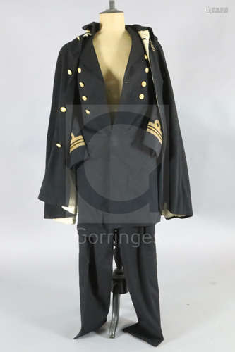 A World War II naval dress uniform, Sam Browne etc, to Commander Thomas Edward Fox TaylorCommander