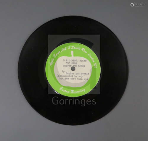Ringo Starr demonstration acetate on Apple records 'Call Me' b/w 'Only You' (early mixes from '