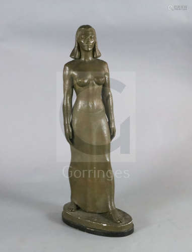 § George Edgar Campbell (1899-1976). A bronzed plaster maquette of Judith At The Well, bearing