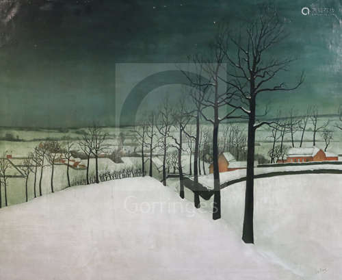 Leo Piron (1899-1962)oil on canvasWinter landscapesigned31 x 39in.