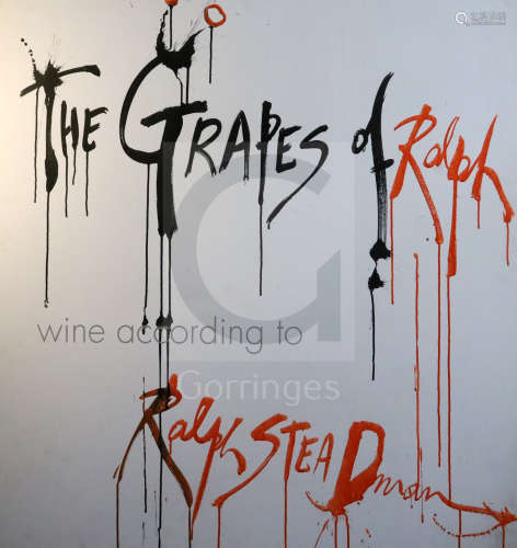 § Ralph Steadman (b.1936)acrylic on board'The Grapes of Ralph'signed45.25 x 45.75in., unframed