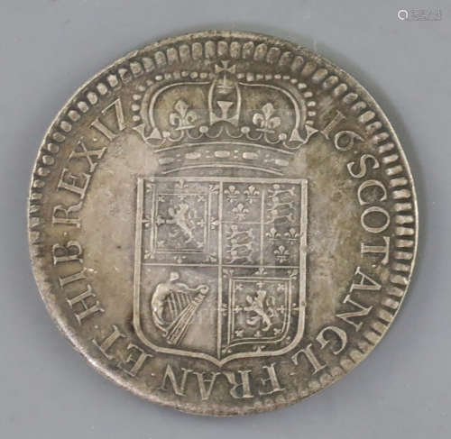 Scotland, a rare James VIII (1688-1766) pattern crown, 1716, in silver, type II, by Norbert