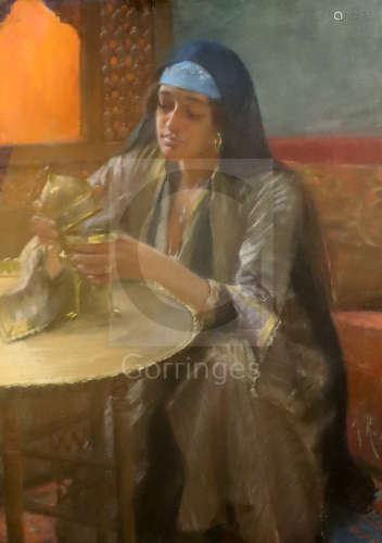 Alberto Rossi (1858-1936)pastelSeated woman with incense burnersigned39 x 27.5in.
