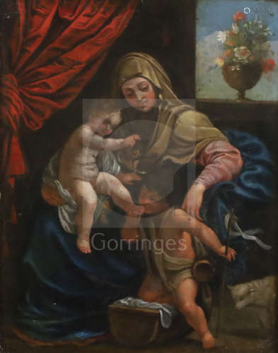 17th century Flemish Schooloil on copperVirgin and child with John The Baptist9.75 x 7.5in.