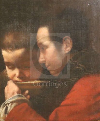 18th century Bolognese Schooloil on canvasMother and son feeding from a dish18 x 15in., unframed