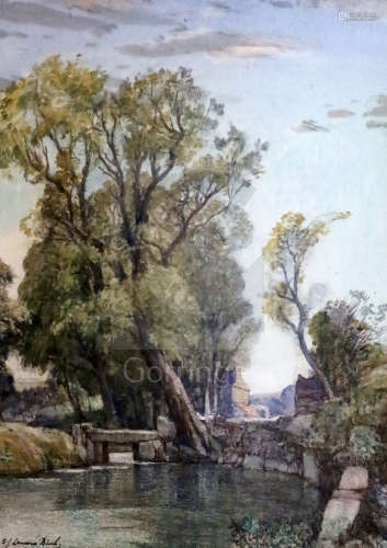 § Samuel John Lamorna Birch (1869-1955)watercolourThe Old Mill Poolsigned, 1955 Fine Arts Society