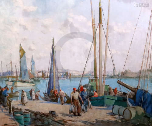 § William Lee Hankey (1869–1952)oil on canvasFrench harbour scenesigned24.5 x 29.5in.