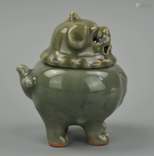 Chinese Longquan Ware Celadon Glaze Incense Burner