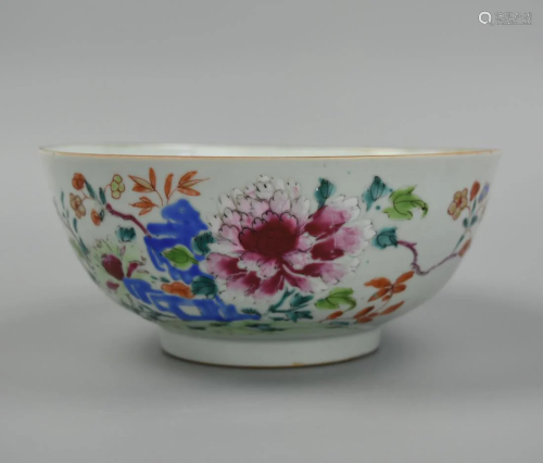 Chinese Famille Rose Punch Bowl, 18th C.
