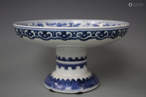 A Blue and White Jardiniere, Qing Dynasty