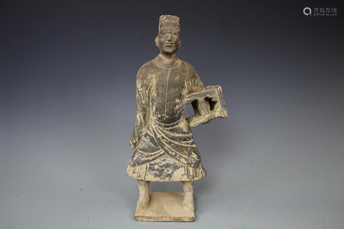 A Chinese yuan Dynasty Style Pottery Figure