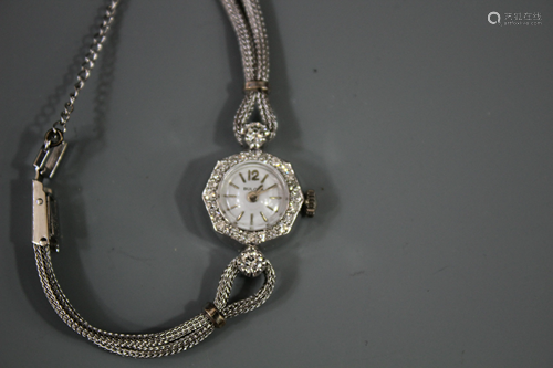 Bulova Vintage 14 K Diamond-set Lady Watch