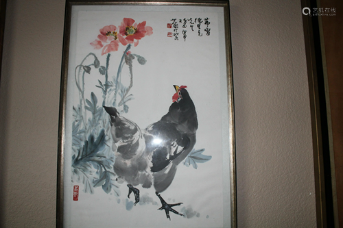 A Chinese Ink Painting Signed by Zhang Shi Jian, With