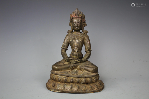 A Bronze Figure Of Buddha, Qing Dynasty