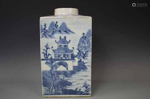 A Blue and White Vase, Early Qing Dynasty (Minor