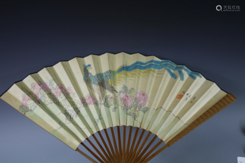 Hand Drawn Paper Fan Painting 