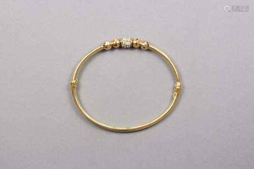 Bracelet jonc en or jaune 18k (750 millièmes) de f…