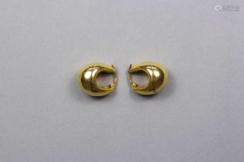 Paire de boucles d'oreille en or jaune 18k (750 mi…