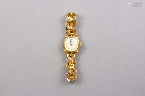 CERTINA Montre bracelet de dame en or jaune 18k (7…