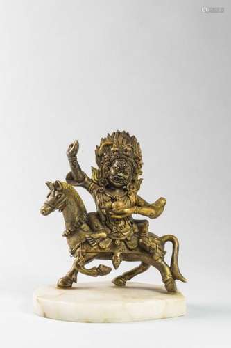 Le Dharmapala Lhamo sur sa mule , protecteur de la loi bouddhique à l’expression [...]