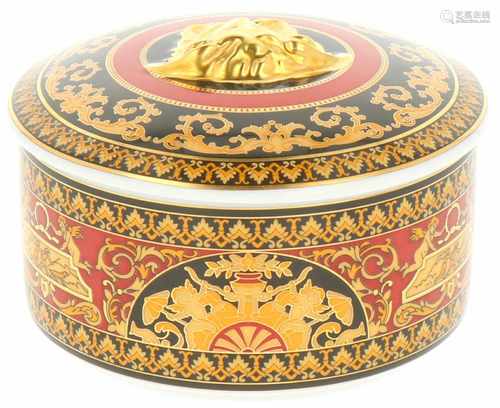 A porcelain lidded box with Medusa motif. Rosenthal for Versace. Germany, 21st century.