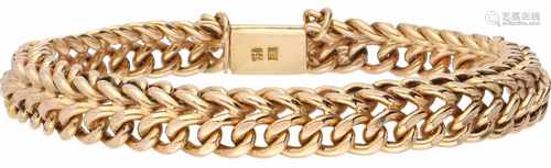 Gourmet chain bracelet rosé gold - 14 ct.