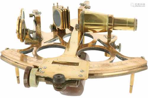 A brass sextant 'N.V. Observator Rotterdam