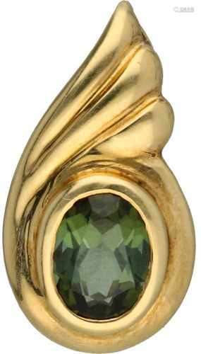 Pendant yellow gold, tourmaline - 14 ct.