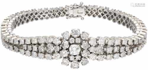 Bracelet white gold, ca. 4.51 carat diamond - 18 ct.