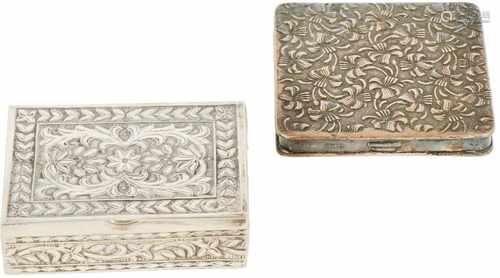 (2) Pieces of silver boxes.