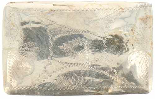 Silver snuff box.