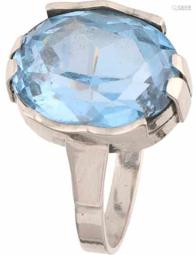 Ring silver, aquamarine - BLA.