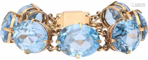 Bracelet roségold, blue topaz - 14 ct.