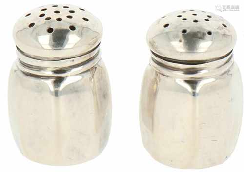 (2) Piece set of silver casters.