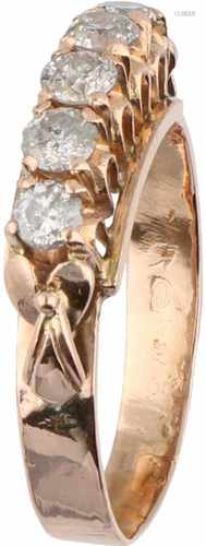 Ring rosé gold, ca. 0.35 carat diamond - 14 ct.