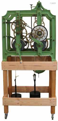 A tower clock mechanism, F.A. Beyes Hildesheim. Germany, ca. 1900.