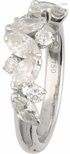 Ring white gold, ca. 1.55 carat diamond - 18 ct.