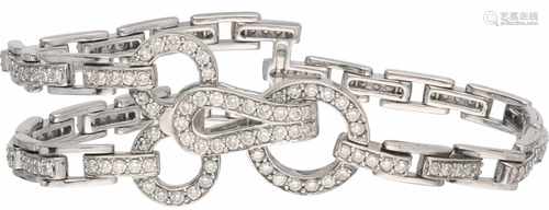 Bracelet white gold, ca. 1.64 carat diamond - 18 ct.