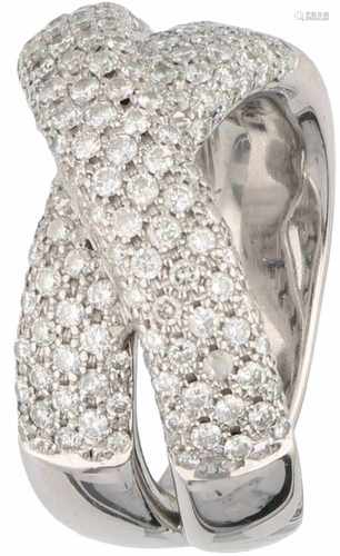 Ring white gold, ca. 1.58 carat diamond - 18 ct.