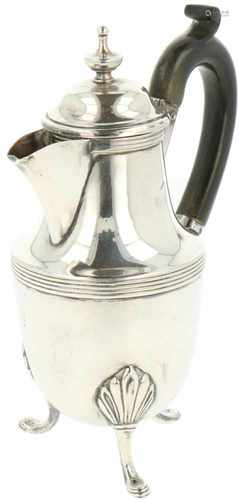 Silver mocha pot.