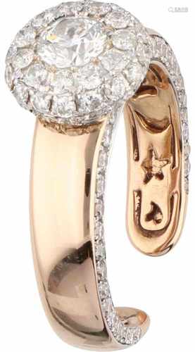 Al Coro Mezzaluna ring yellow gold, ca. 1.15 carat diamond - 18 ct.