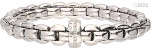 Fope Gioielli Flex'it bracelet white gold, ca. 0.10 carat diamond - 18 ct.