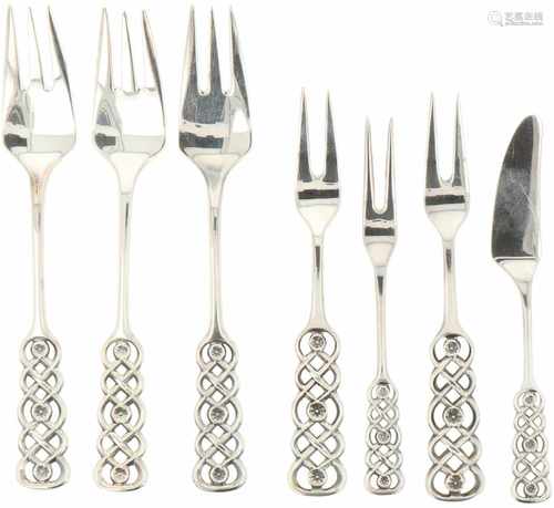 (7) Piece collection of silver flatware 'David Anderson' model 'Ringebu'.